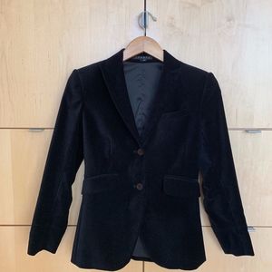 Jet black velvet jacket